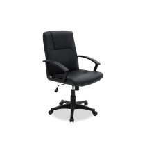 Silla de Trabajo de Oficina en Color Negro - 95/85x61x58 cm, Diseño Ergonómico con Reposabrazos para Mayor Comodidad.